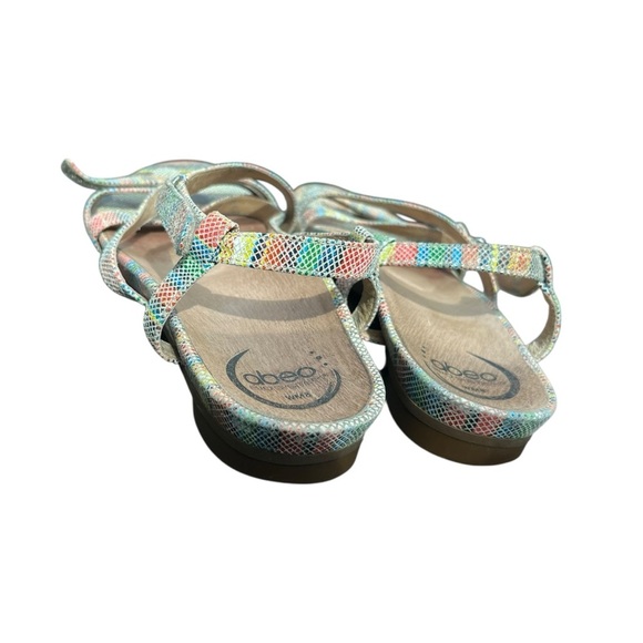 Abeo multicolor strappy sandals size 8 bio system orthotic comfort like new - Picture 3 of 6